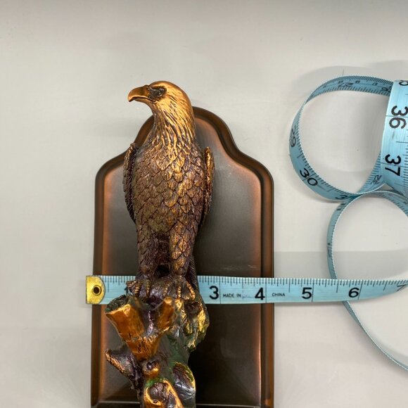 Wings of Glory Eagle on Tree Branch Copper Finish Bookend 4.25" x 7.5" - Picture 10 of 10